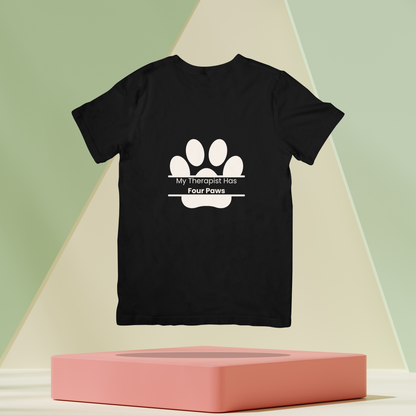 My Therapist Has Four Paws Unisex Dark Classic T-Shirt