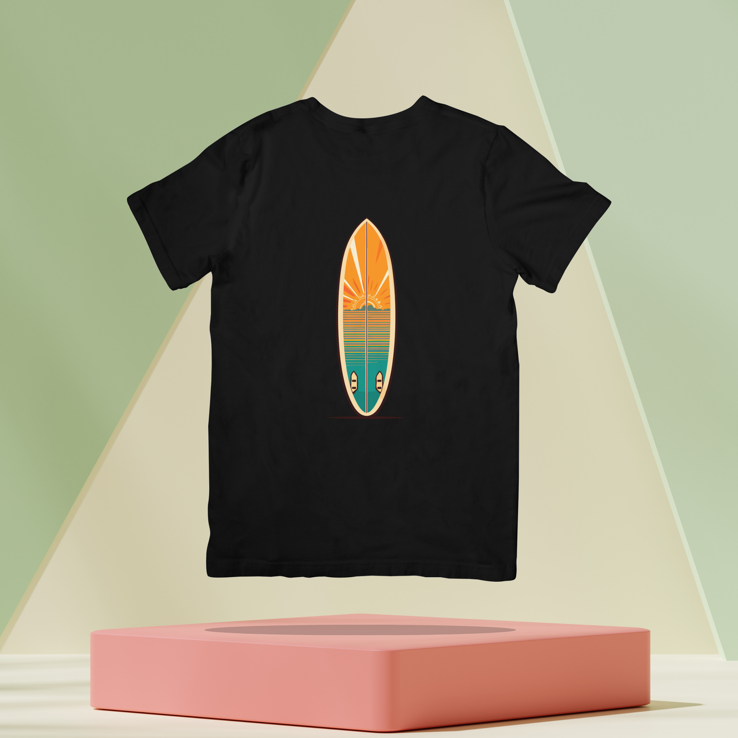 Surf Board Print Unisex Dark Classic T-Shirt