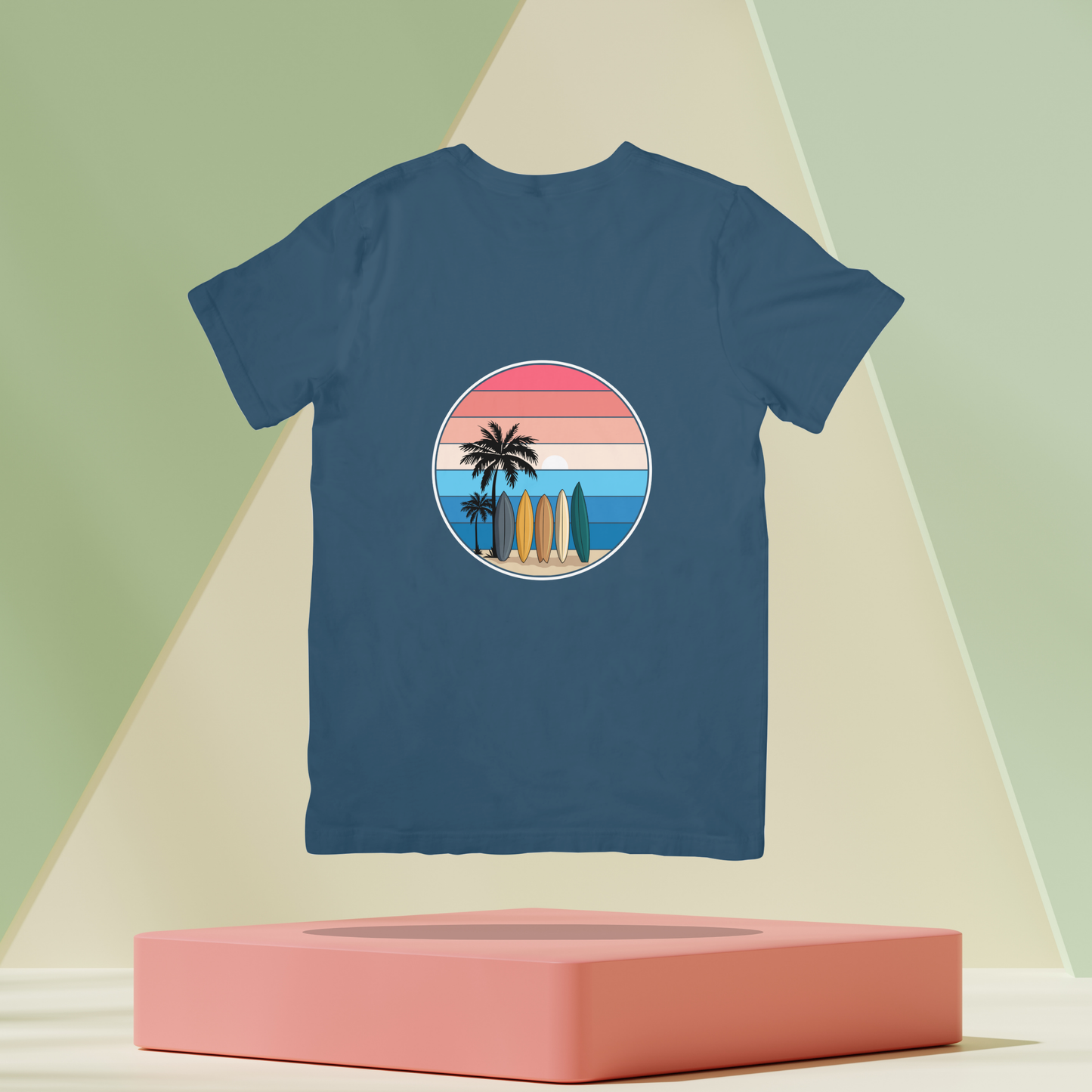 Beach Surf print Unisex Dark Classic T-Shirt