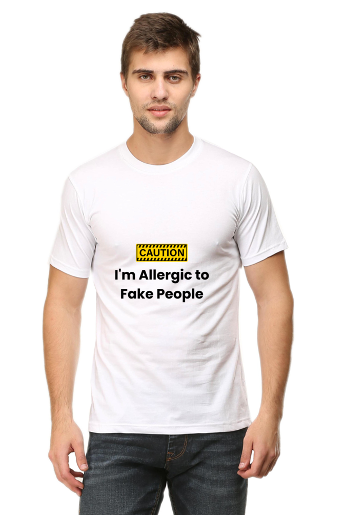 Caution I am Allergic to Fake People Unisex Classic T-Shirt