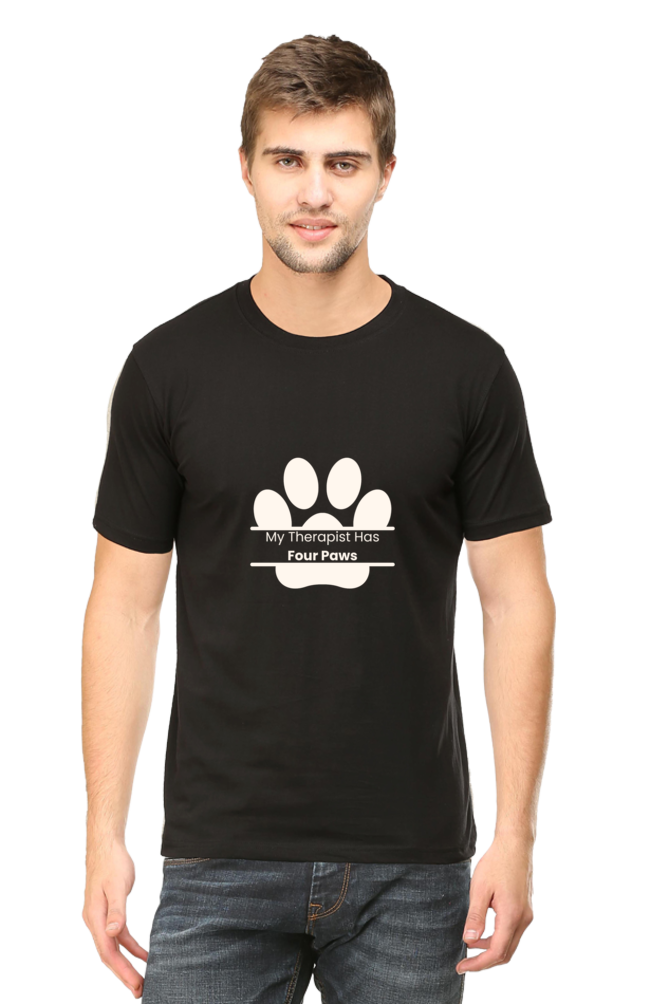 My Therapist Has Four Paws Unisex Dark Classic T-Shirt