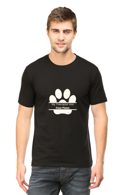 My Therapist Has Four Paws Unisex Dark Classic T-Shirt