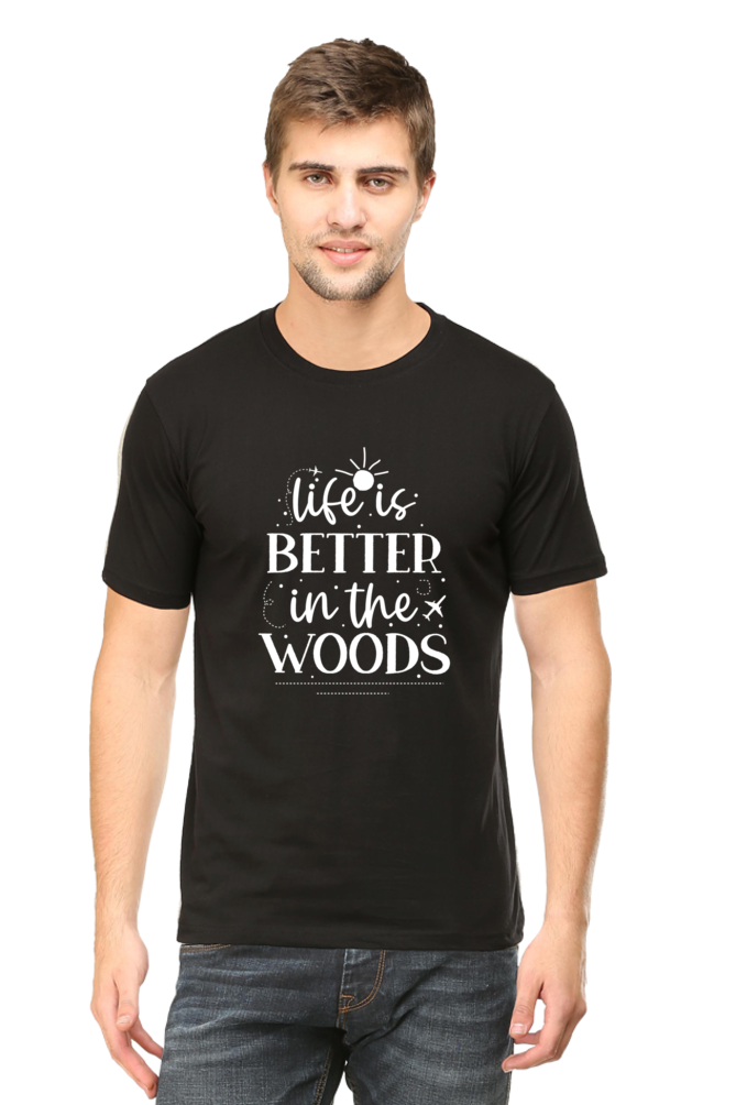 Life Is Better In The Woods Unisex Dark Classic T-Shirt