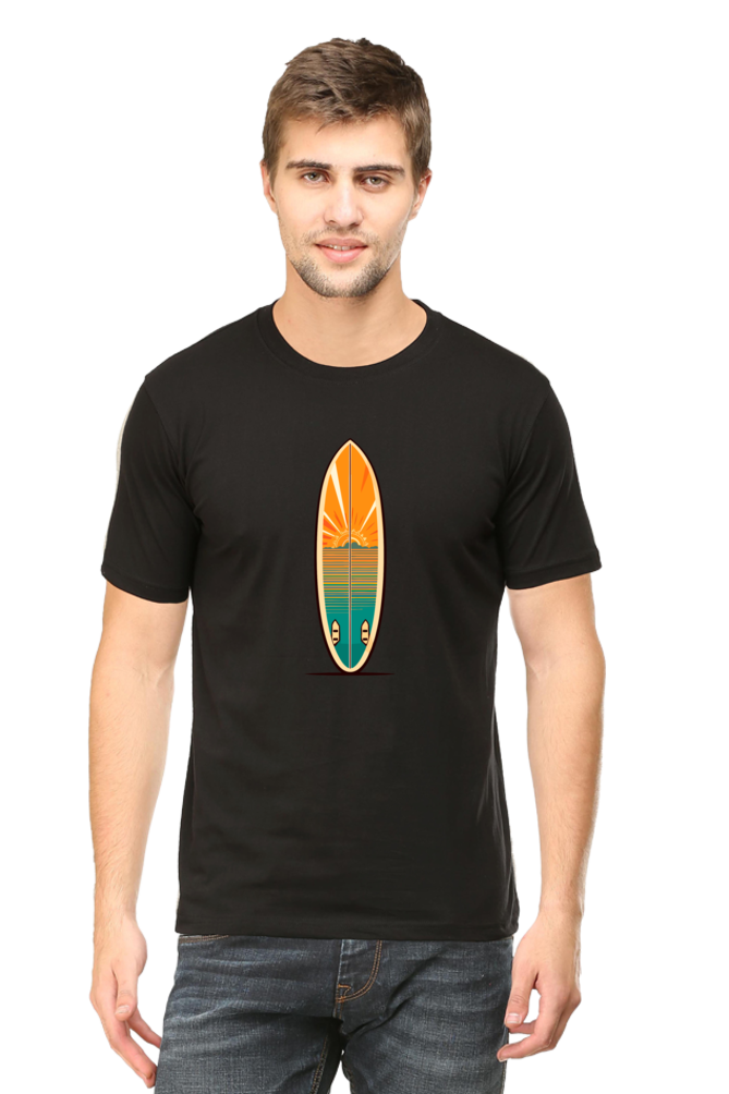 Surf Board Print Unisex Dark Classic T-Shirt