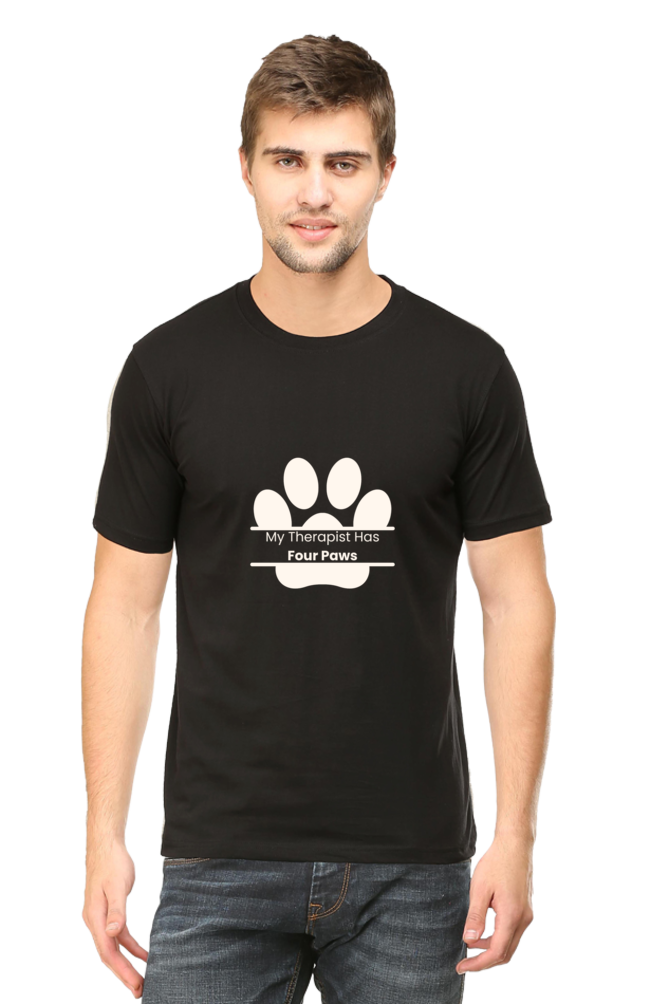 My Therapist Has Four Paws Unisex Dark Classic T-Shirt