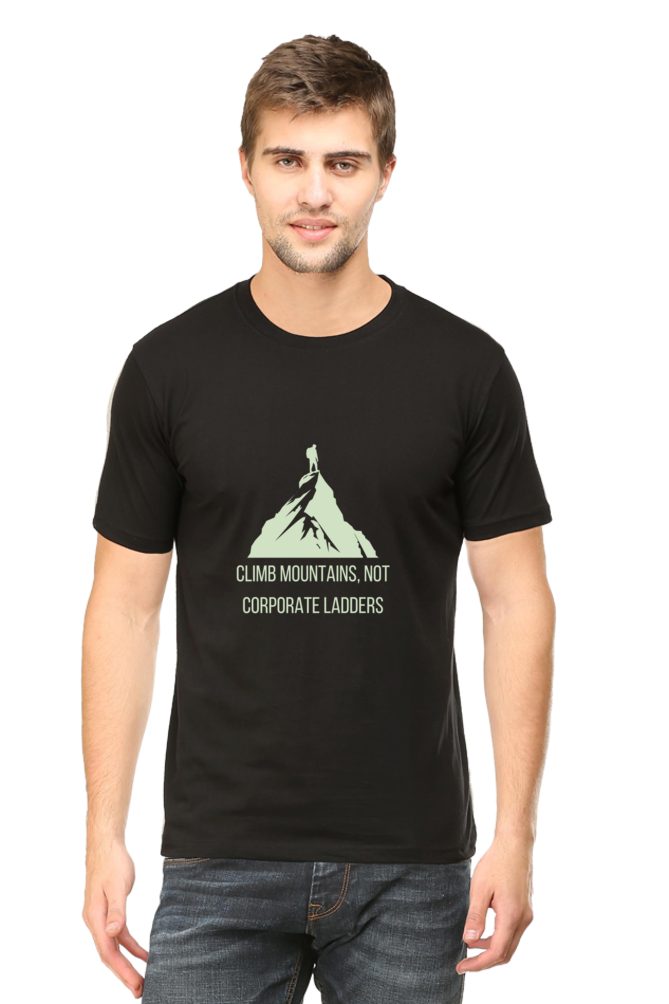 Climb Mountains, Not Corporate Ladders Unisex Dark Classic T-Shirt