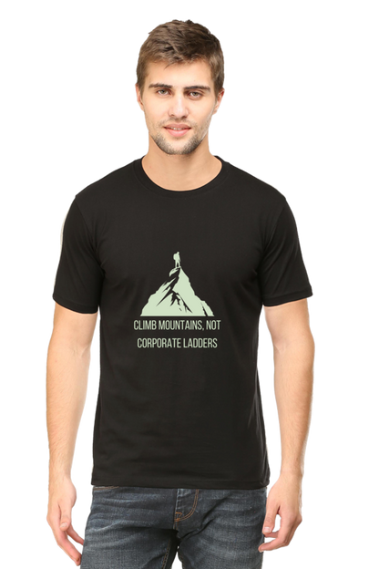 Climb Mountains, Not Corporate Ladders Unisex Dark Classic T-Shirt