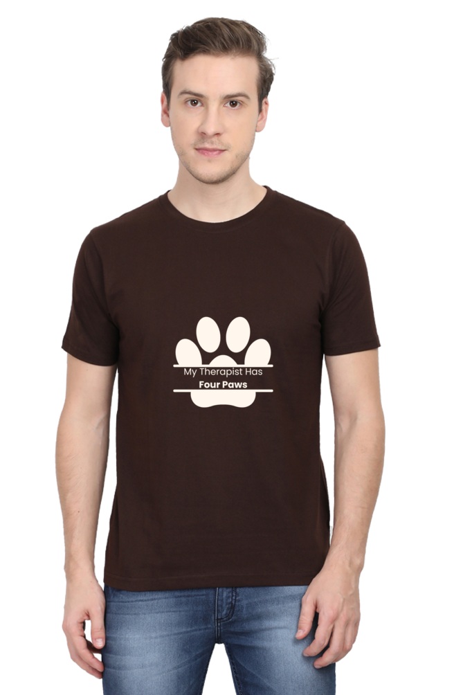 My Therapist Has Four Paws Unisex Dark Classic T-Shirt