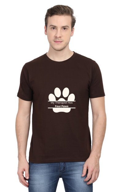 My Therapist Has Four Paws Unisex Dark Classic T-Shirt