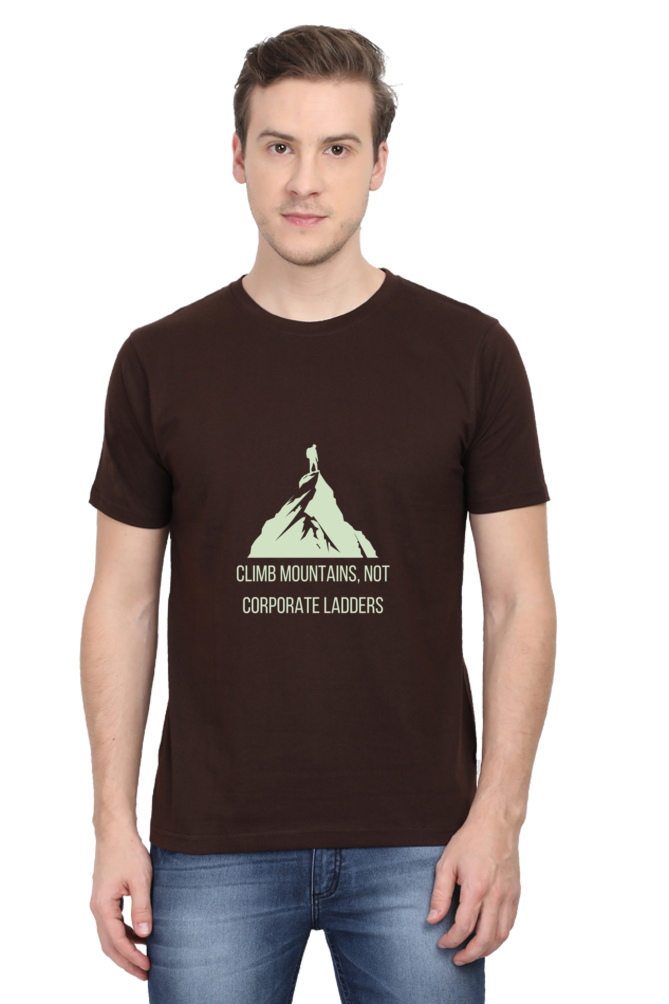 Climb Mountains, Not Corporate Ladders Unisex Dark Classic T-Shirt