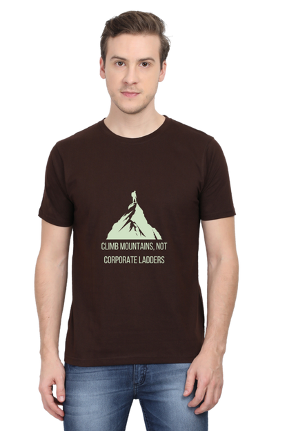 Climb Mountains, Not Corporate Ladders Unisex Dark Classic T-Shirt