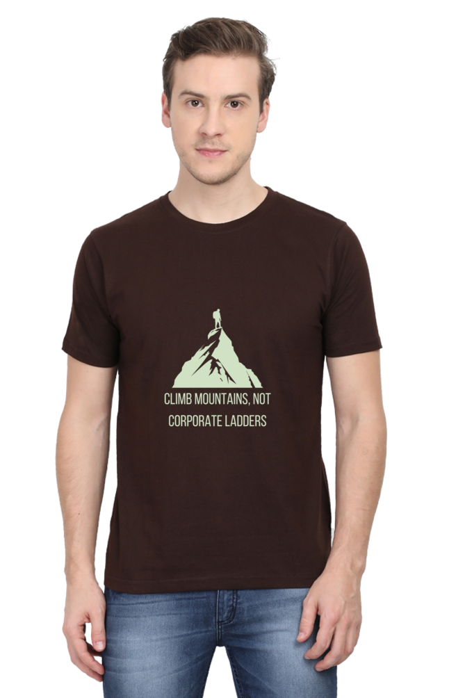 Climb Mountains, Not Corporate Ladders Unisex Dark Classic T-Shirt