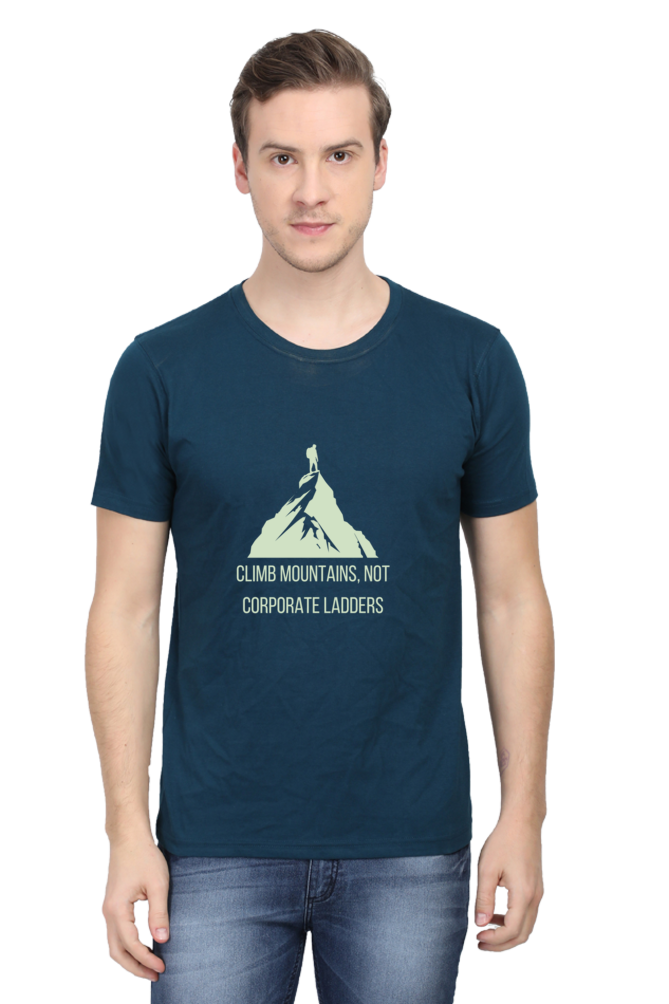 Climb Mountains, Not Corporate Ladders Unisex Dark Classic T-Shirt