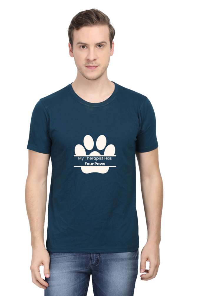 My Therapist Has Four Paws Unisex Dark Classic T-Shirt