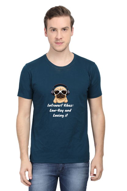 Introvert Vibes Dog Cool Unisex Dark Classic T-Shirt