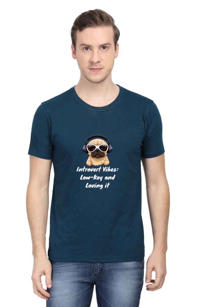 Introvert Vibes Dog Cool Unisex Dark Classic T-Shirt