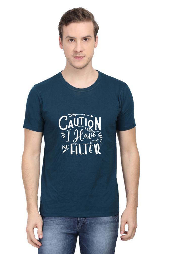 Caution I Have No Filter Sarcastic Unisex Dark Classic T-Shirt