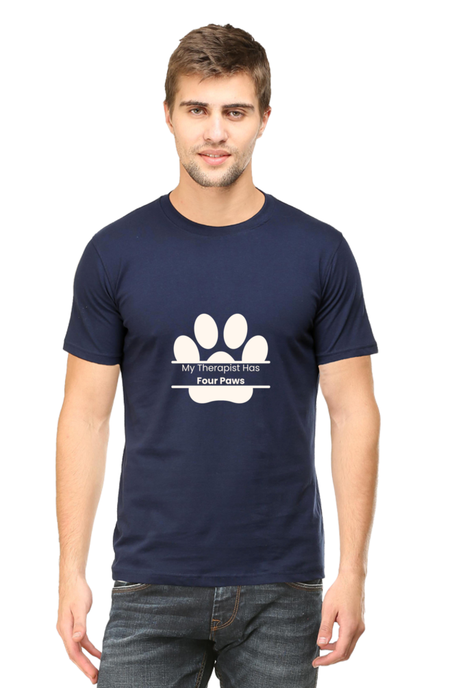 My Therapist Has Four Paws Unisex Dark Classic T-Shirt