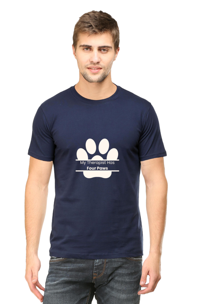 My Therapist Has Four Paws Unisex Dark Classic T-Shirt