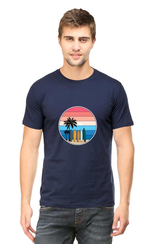 Beach Surf print Unisex Dark Classic T-Shirt