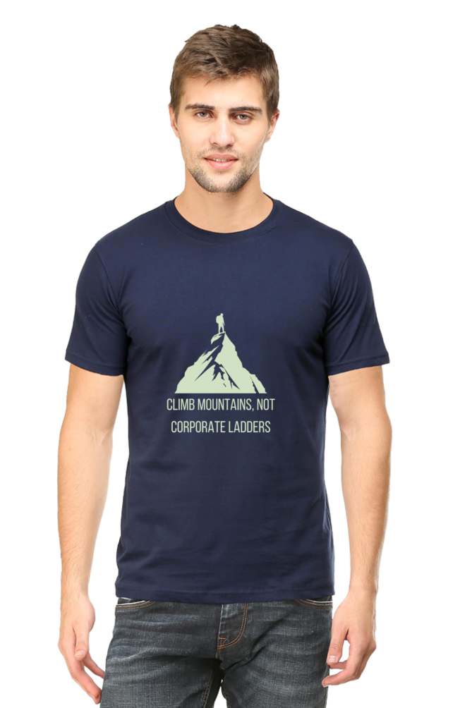 Climb Mountains, Not Corporate Ladders Unisex Dark Classic T-Shirt