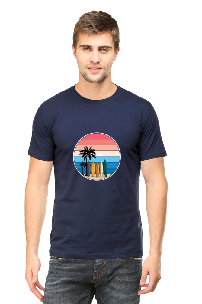 Beach Surf print Unisex Dark Classic T-Shirt