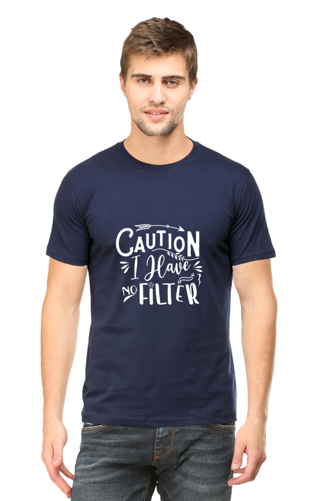 Caution I Have No Filter Sarcastic Unisex Dark Classic T-Shirt