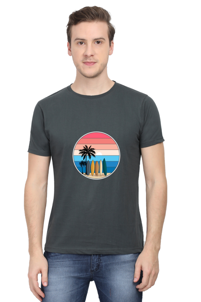 Beach Surf print Unisex Dark Classic T-Shirt