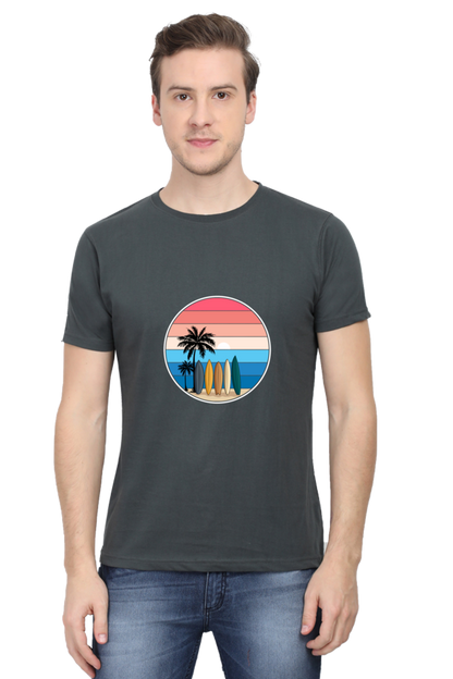 Beach Surf print Unisex Dark Classic T-Shirt