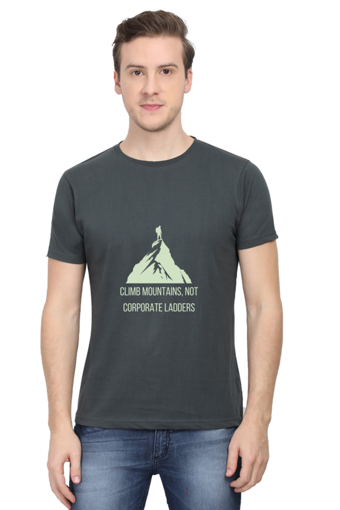 Climb Mountains, Not Corporate Ladders Unisex Dark Classic T-Shirt