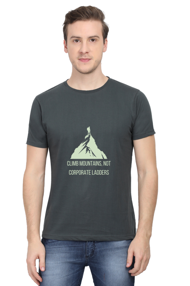 Climb Mountains, Not Corporate Ladders Unisex Dark Classic T-Shirt