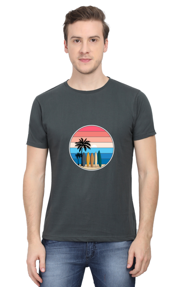 Beach Surf print Unisex Dark Classic T-Shirt