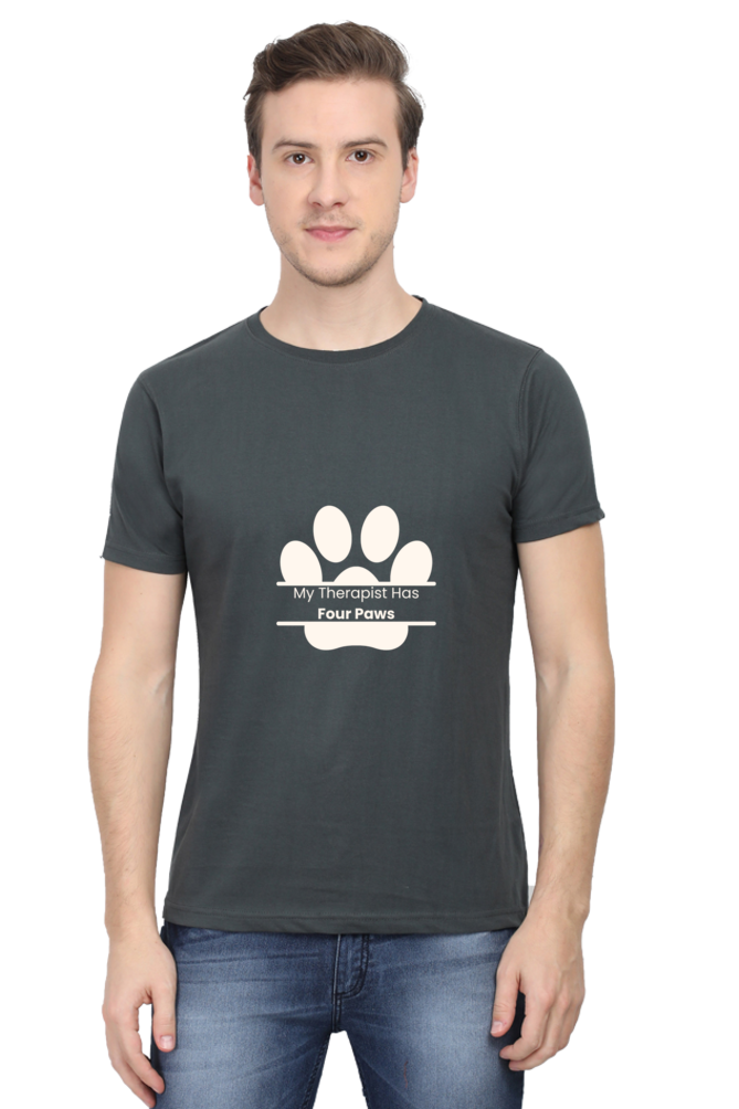 My Therapist Has Four Paws Unisex Dark Classic T-Shirt