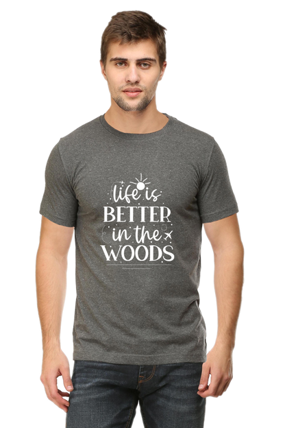 Life Is Better In The Woods Unisex Dark Classic T-Shirt