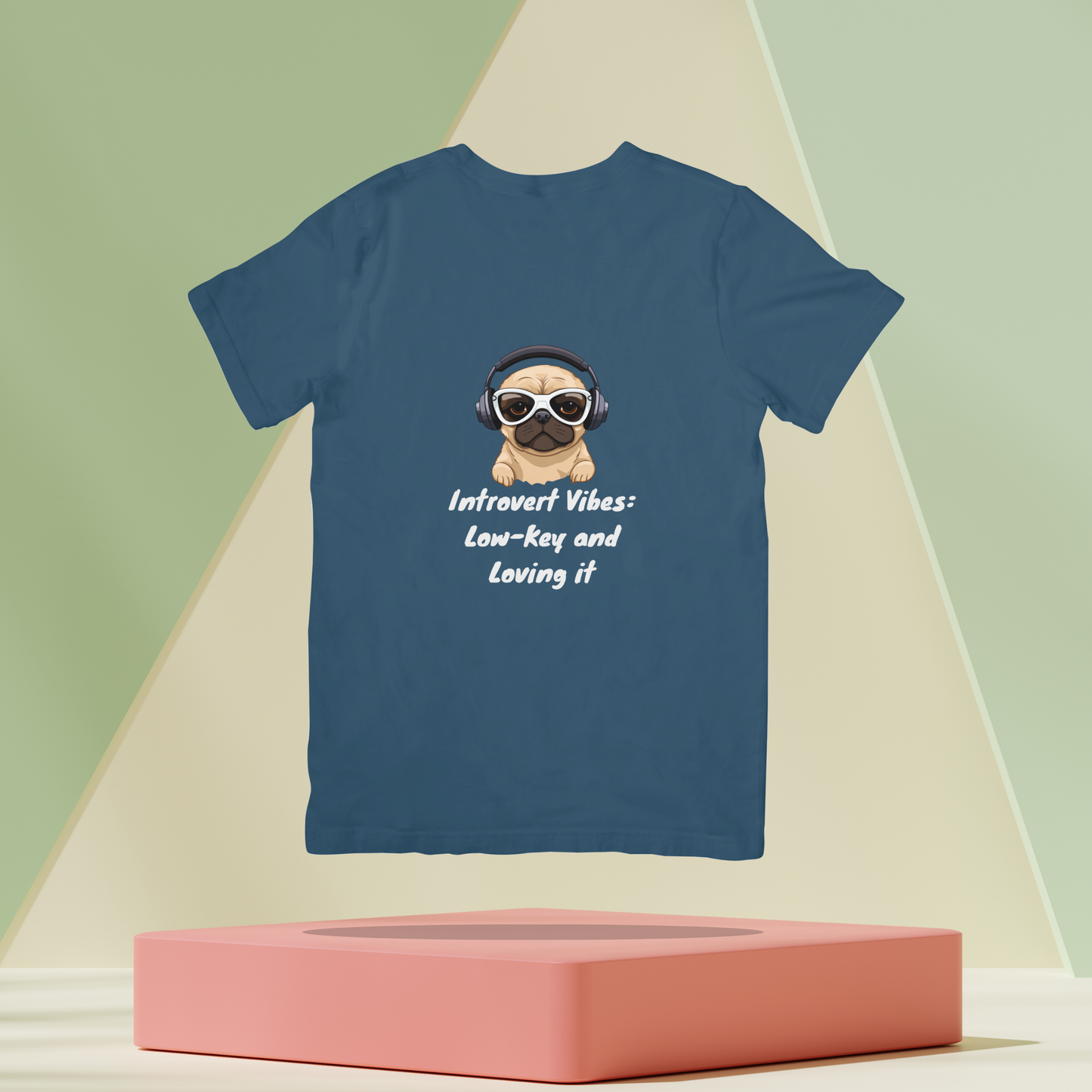 Introvert Vibes Dog Cool Unisex Dark Classic T-Shirt