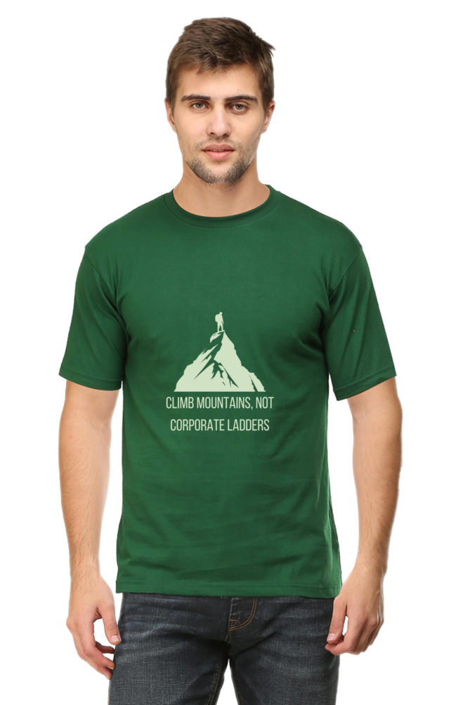 Climb Mountains, Not Corporate Ladders Unisex Dark Classic T-Shirt