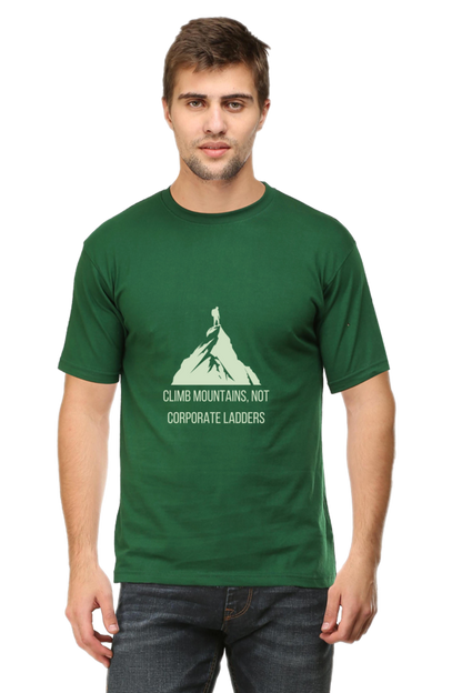 Climb Mountains, Not Corporate Ladders Unisex Dark Classic T-Shirt