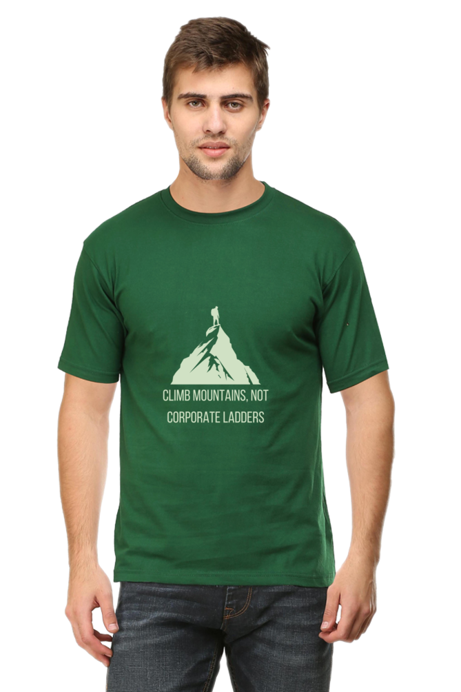 Climb Mountains, Not Corporate Ladders Unisex Dark Classic T-Shirt